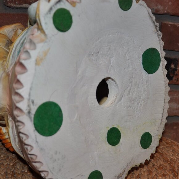 Jumbo 14" Vintage 70 Large Hand Painted Dress Pig Piggy Bank Ceramic Chalk ware - Picture 11 of 13